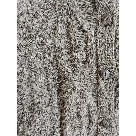 Small LL Bean Button Up Cable Knit Sweater. Preppy. Log cabin. Ocean. Lake. - Picture 6 of 16